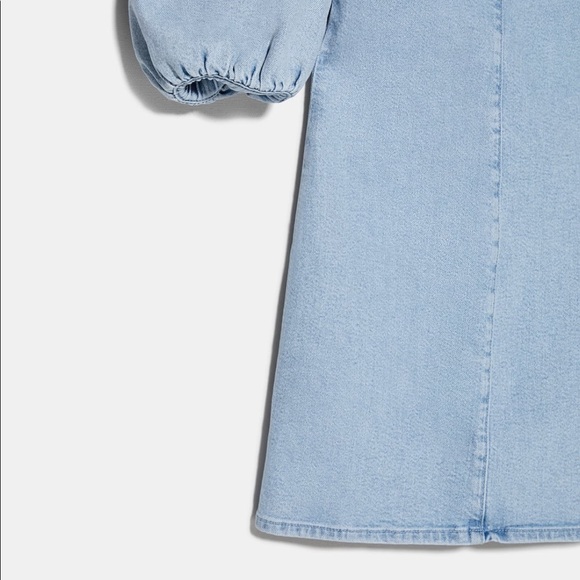 ZARA BNWT Denim Dress with Balloon Sleeves - Picture 9 of 11